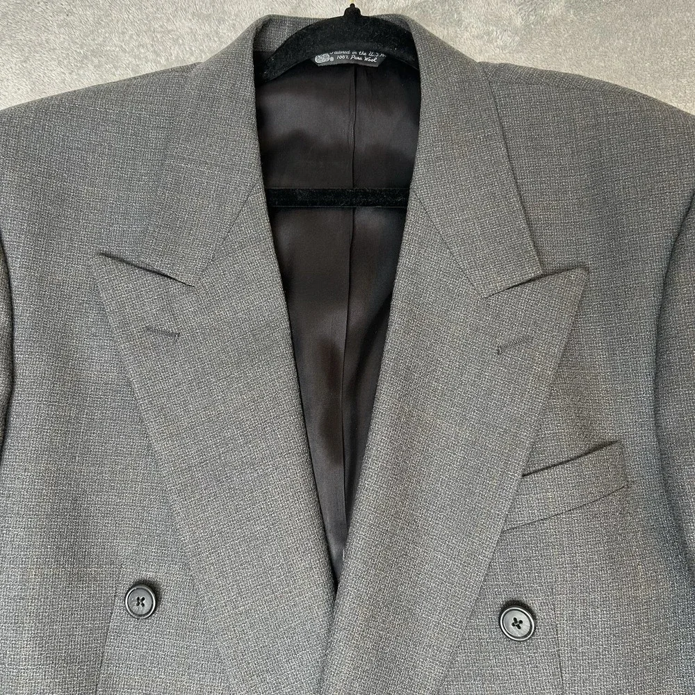CHRISTIAN DIOR MONSIEUR PARIS 100% PURE WOOL USA VINTAGE SPORT COAT JACKET GRAY